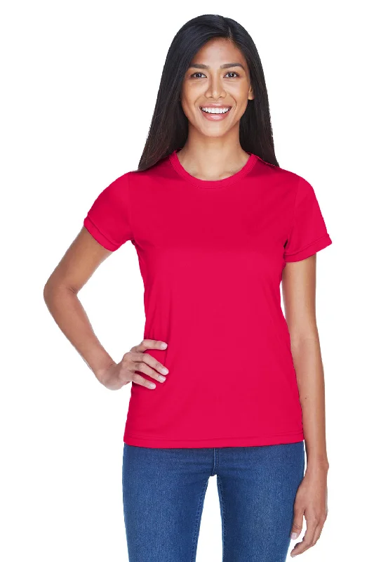 league uniform t-shirts -UltraClub Womens Cool & Dry Performance Moisture Wicking Short Sleeve Crewneck T-Shirt - Red