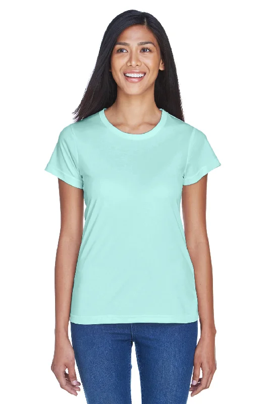 ocean soft t-shirts -UltraClub Womens Cool & Dry Performance Moisture Wicking Short Sleeve Crewneck T-Shirt - Sea Frost Green