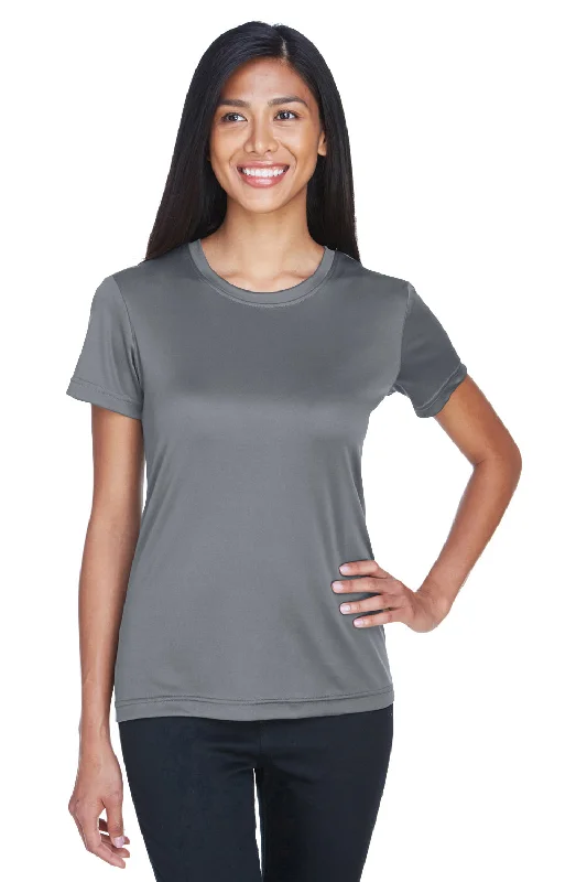 dip-dye t-shirts -UltraClub Womens Cool & Dry Performance Moisture Wicking Short Sleeve Crewneck T-Shirt - Charcoal Grey