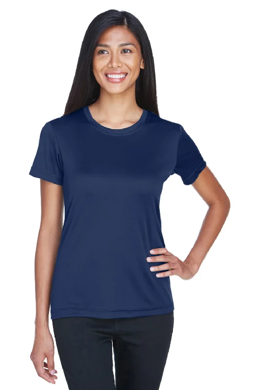 active bold t-shirts -UltraClub Womens Cool & Dry Performance Moisture Wicking Short Sleeve Crewneck T-Shirt - Navy Blue