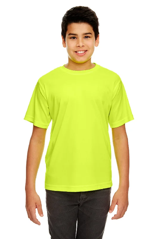 cantaloupe t-shirts -UltraClub Youth Cool & Dry Performance Moisture Wicking Short Sleeve Crewneck T-Shirt - Bright Yellow