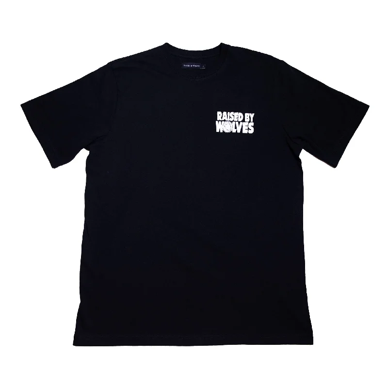 contrast trim t-shirts -Worldwide Tee - Black