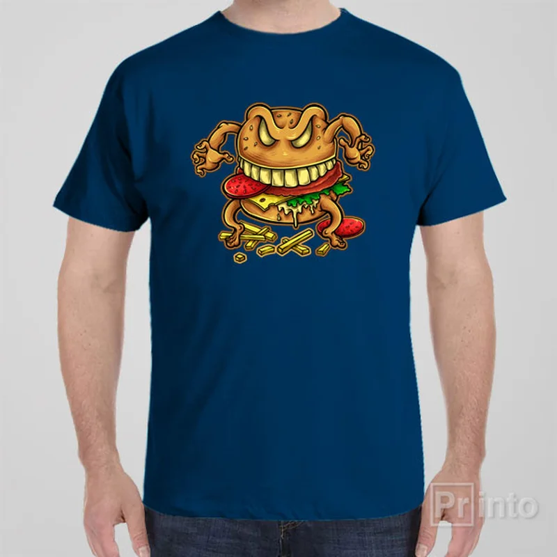 tangerine swirl t-shirts -Zombie burger - T-shirt