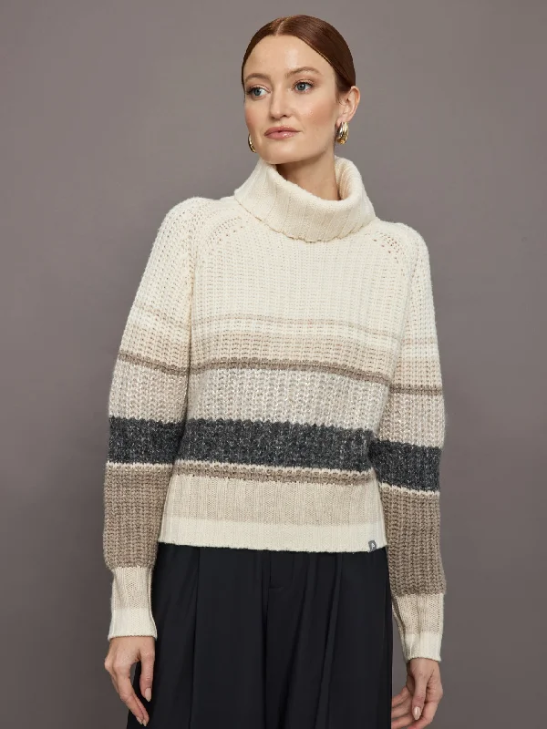 fuzzy silk pullover sweater -Alison Pullover - Multi