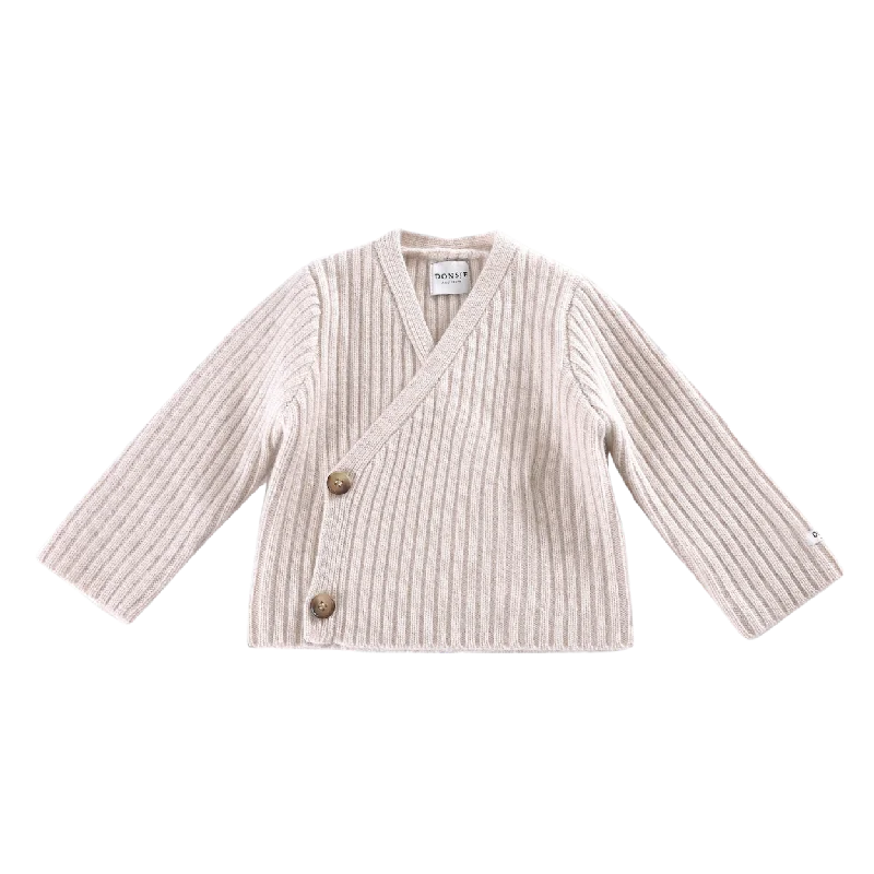 cable velvet cardigan twist -Elo Merino Wool Cardigan | Soft Blush