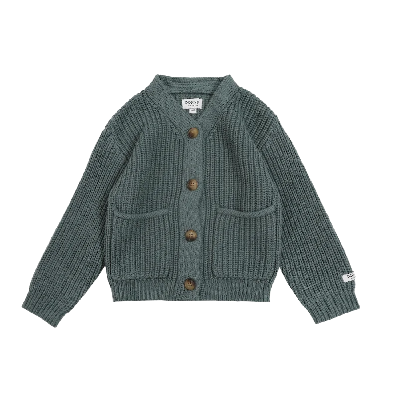 cardigan with flared sleeves -Timeo Cardigan | Green Bay