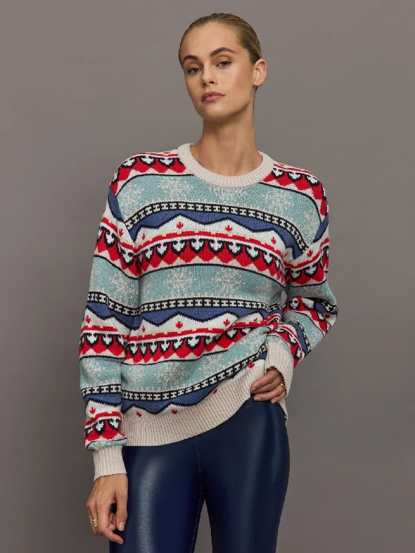 cropped pullover sweater trendy -Vail Boo Sweater - Natural