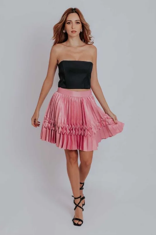 wave weave skirts -Audrey Knife Pleat Skirt