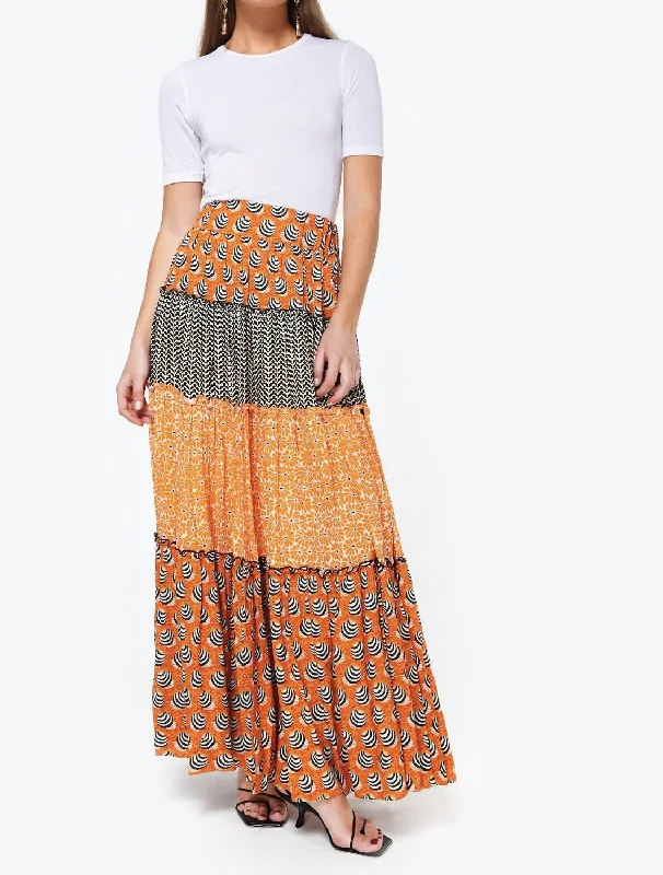 merlot lounge skirts -Bibi Maxi Skirt In Multi Print