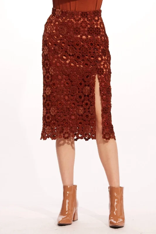 bold weave skirts -Brina Skirt In Sumatra Lace