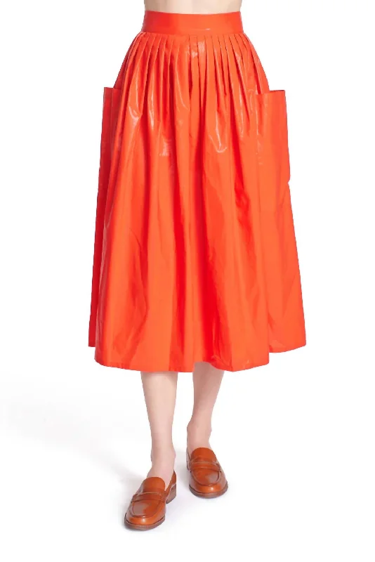 maxi flow skirts -Cece Midi Skirt In Flame