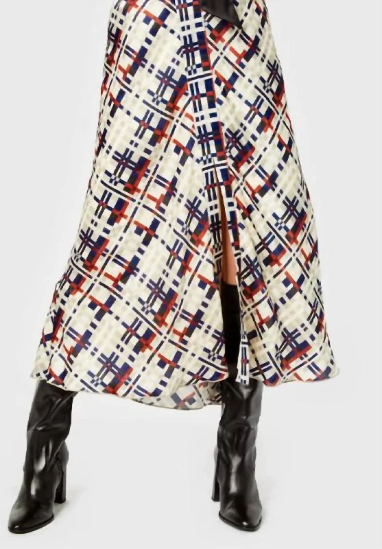 soft utility skirts -Clara Skirt In Chestnut Plaid