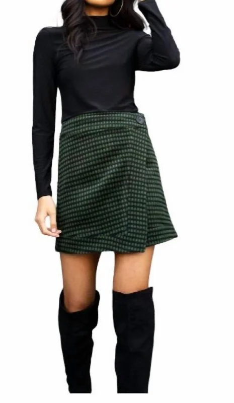 run stripe skirts -Dally Mini Skirt In Green Dot