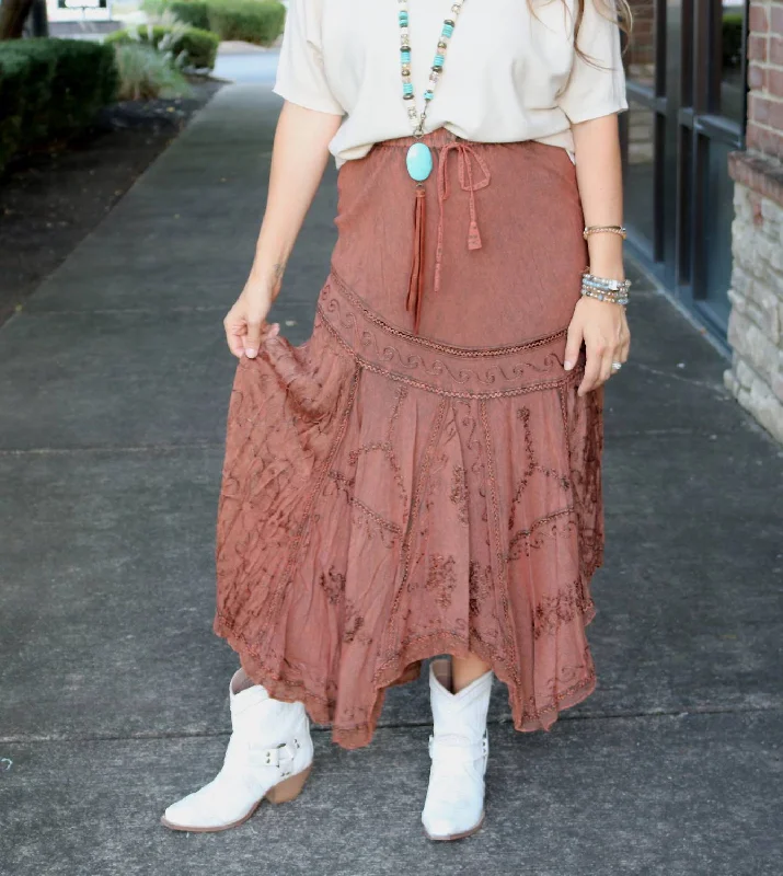 rose trim skirts -Dancing Through The Night Skirt In Copper