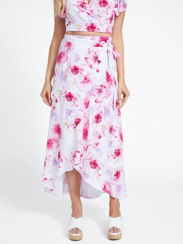 pleat hem skirts -Didi Maxi Wrap Skirt