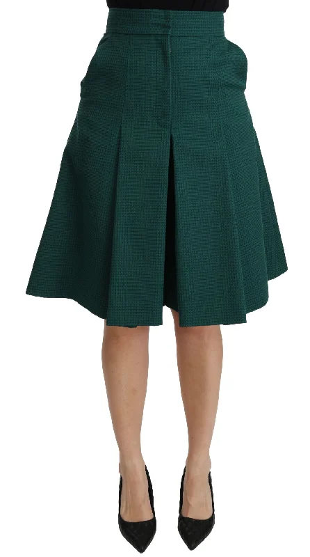 soft waist skirts -Dolce & Gabbana Elegant High Waist Knee Length Women's Skirt