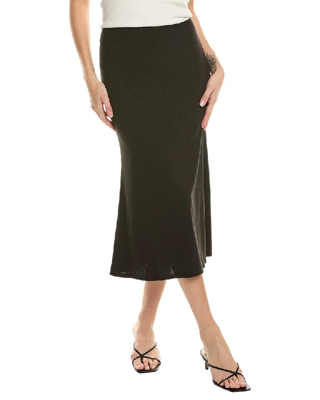 form fit skirts -LUXE ALWAYS Variegated Rib Skirt