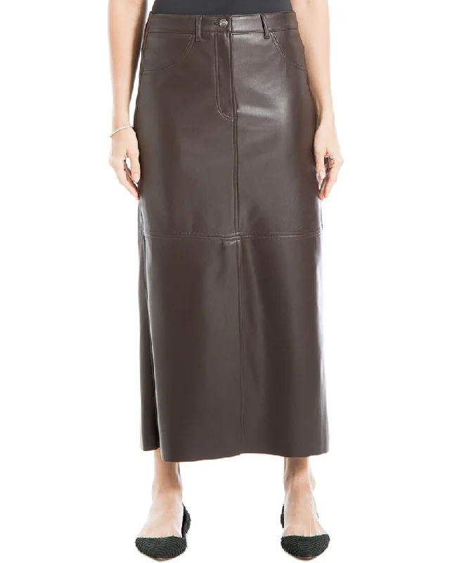 ochre pattern skirts -Max Studio Long Skirt