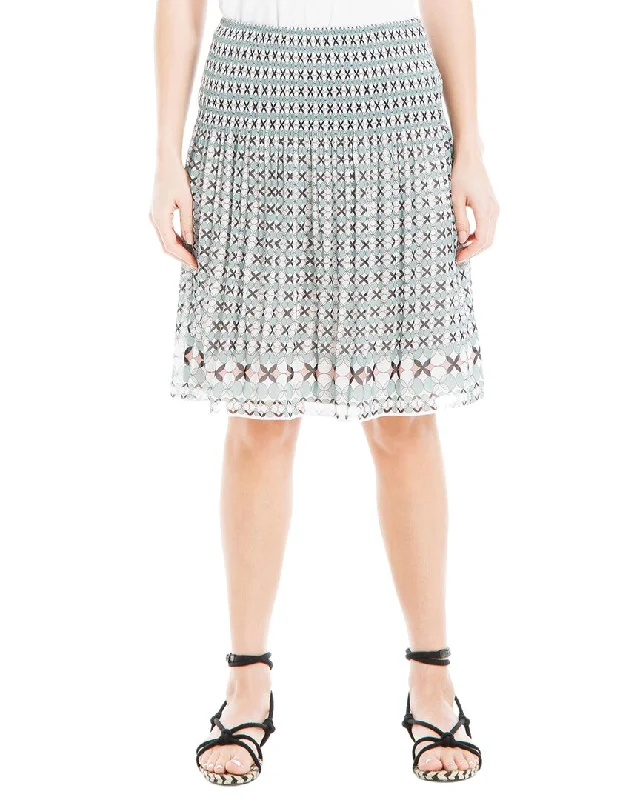 khaki casual skirts -Max Studio Panel Skirt