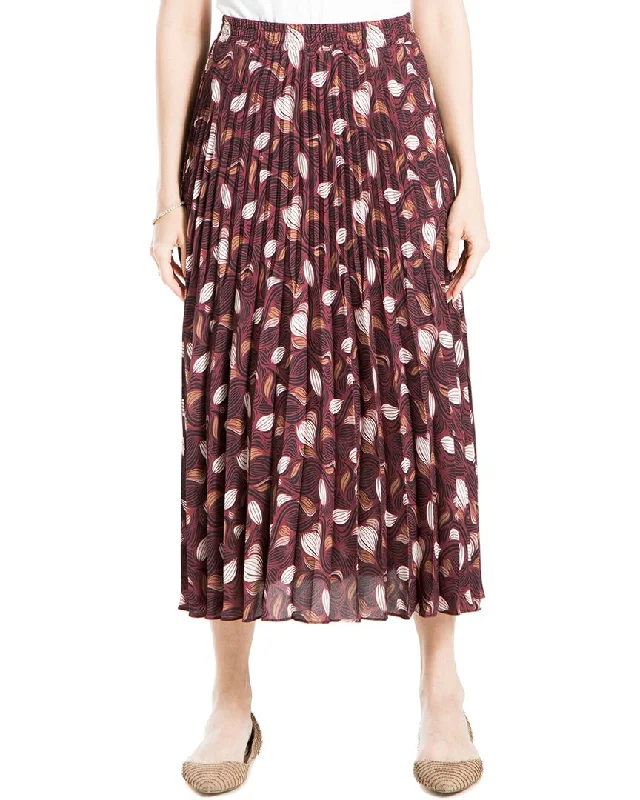 turtleneck waist skirts -Max Studio Pleated Skirt