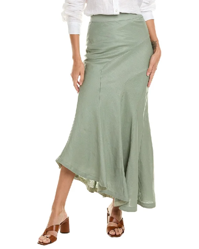 pair weave skirts -Nicholas Aveline Bias Seamed Linen Midi Skirt