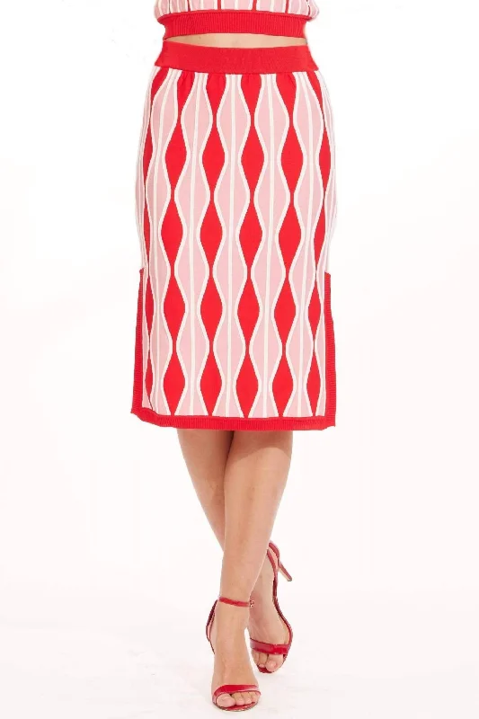 brick lounge skirts -Niska Skirt In Harlequin Pink