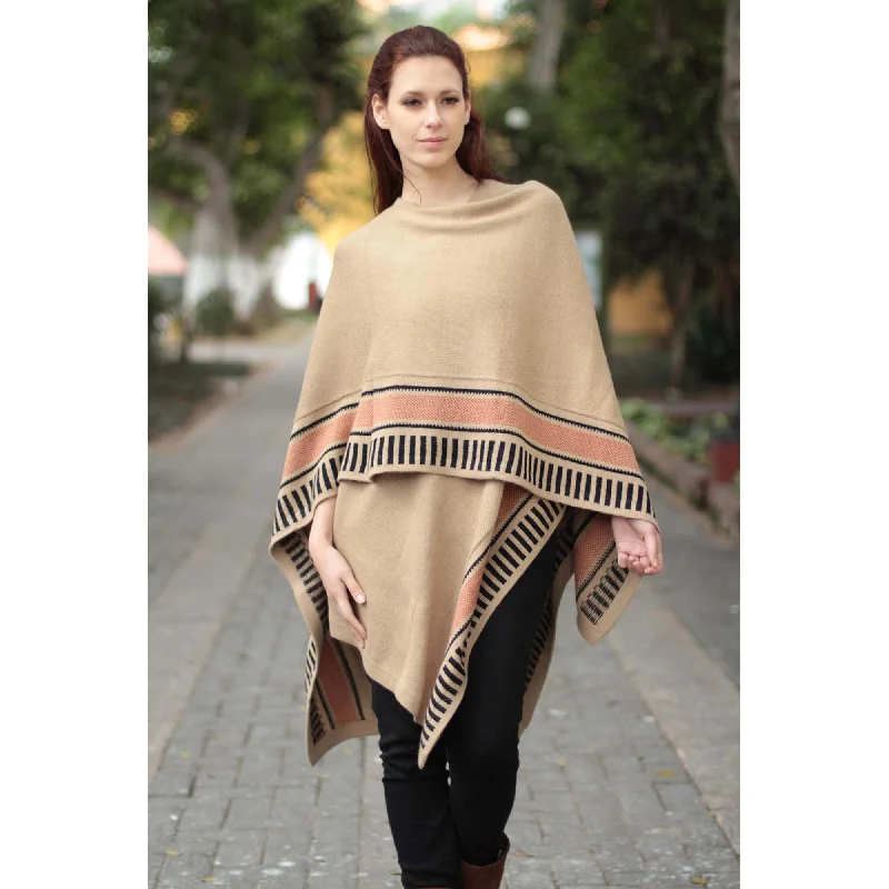 cardigan women tribal print -Desert Sand Ruana Cloak