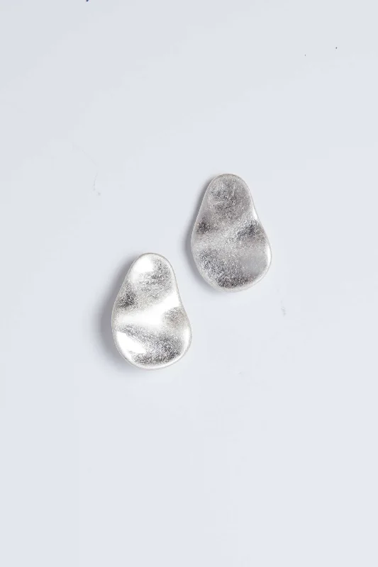 thick cotton cardigan snug -FLAT PEAR-SHAPE EARRING