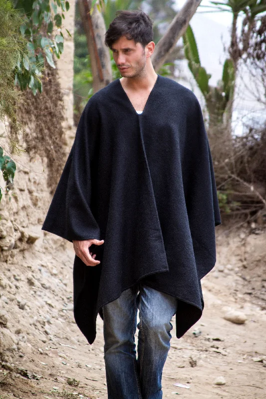 cardigan with pearl buttons -Inca Explorer Men's Alpaca Blend Poncho