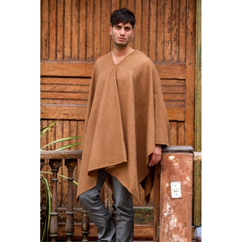 cropped cardigan preppy vibe -Inca Explorer Men's Alpaca Blend Poncho