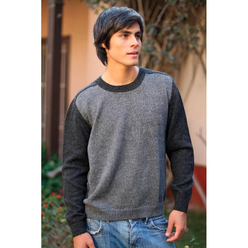 cardigan for teens electric blue -Inca Legend Alpaca Men's Sweater