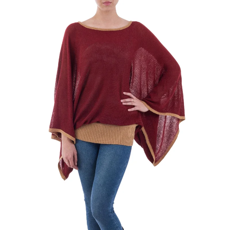 lavender cardigan pastel hue -Piura Dance Burgundy Sweater