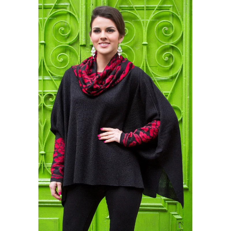 long cardigan relaxed drape -Ruby Valley Alpaca Poncho