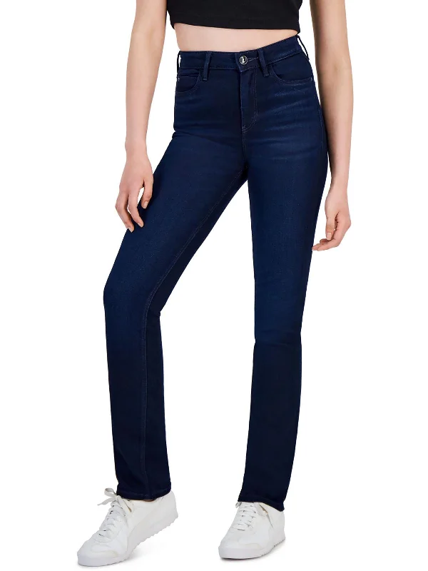 hazel comfy pants -1981 Womens High-Rise Dark Wash Straight Leg Jeans