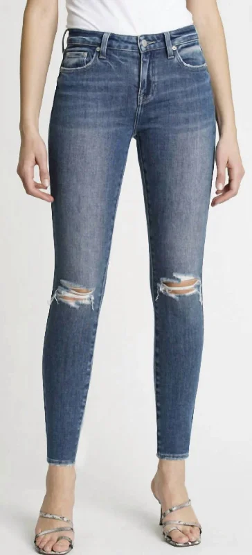 mesh pattern pants -Audrey Mid Rise Skinny Jeans In Oceanside