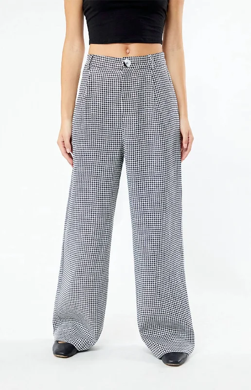 mauve lounge pants -Camilla Wide Leg Pant In Black/white