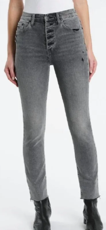 ecru stretch pants -Cara High Riser Vintage Skinny In Misguided