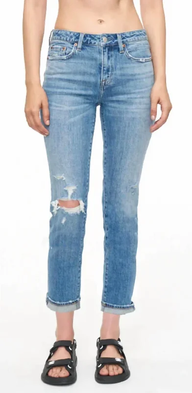 forest stretch pants -Jessie Everyday Slim Straight Jeans In Harbor Distressed