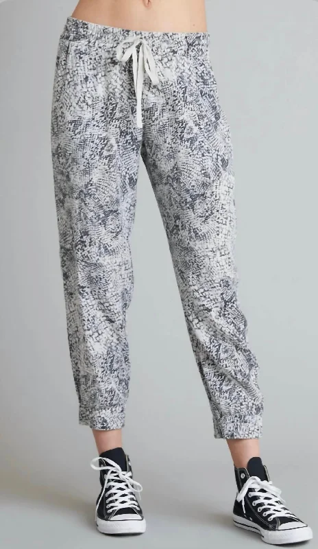 mock hem pants -Jogger Pant- Moonstone In Moonstone Snake