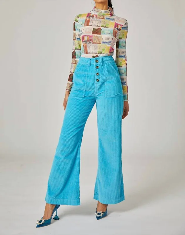 kiwi cropped pants -Mike Pant In Cyan