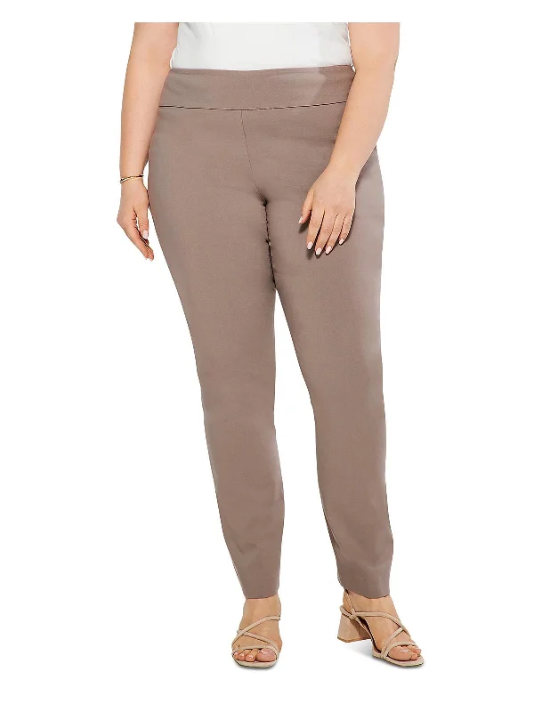 active check pants -Plus Womens Stretch Suit Seperate Dress Pants