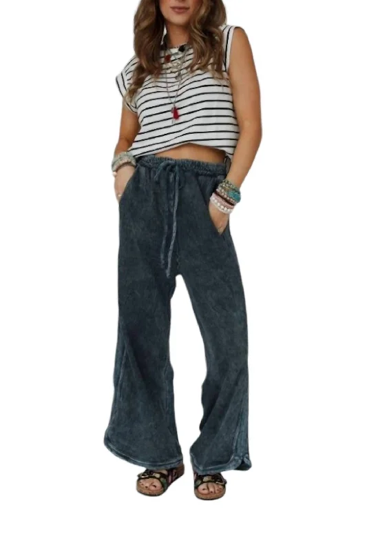 azure performance pants -So Comfy Wide Leg Pant - Petite In Navy