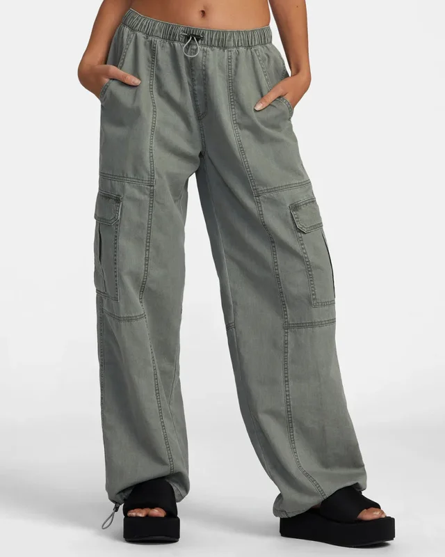 celery stretch pants -Stowaway Cargo Pants