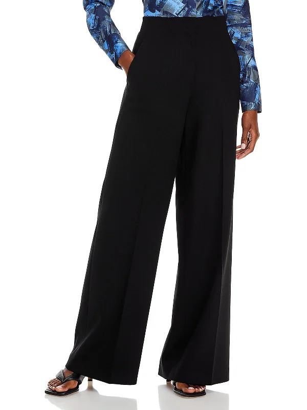 brick tactical pants -Thames Womens Wool High Waist Wide Leg Pants