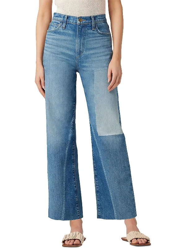 violet utility pants -The Blake Womens High Rise Crop Wide Leg Jeans