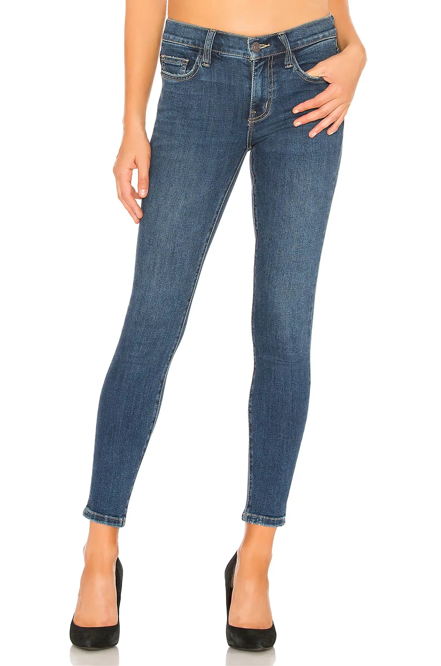 urban slim pants -The Stiletto Jean In 1 Year Worn Stretch Indigo