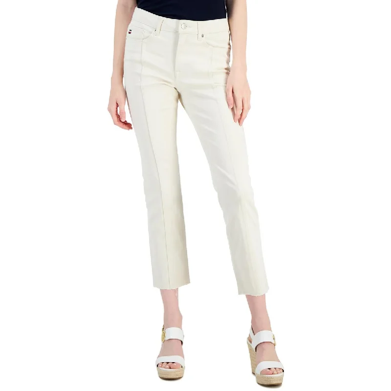 hazel comfy pants -Tribeca Womens Cropped Straight Leg Ankle Pants