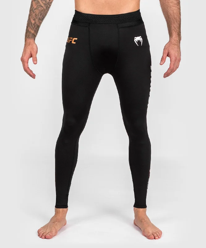 tonal check pants -UFC Adrenaline By Venum Fight Week Men's Performance Tight - Black