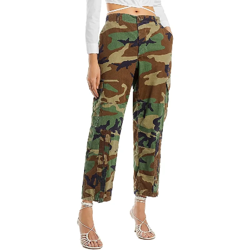 gradient stretch pants -Upcycle Mens Camouflage Straight Leg Cargo Pants