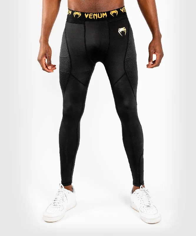 sleek check pants -Venum G-Fit Compression Tights - Black/Gold